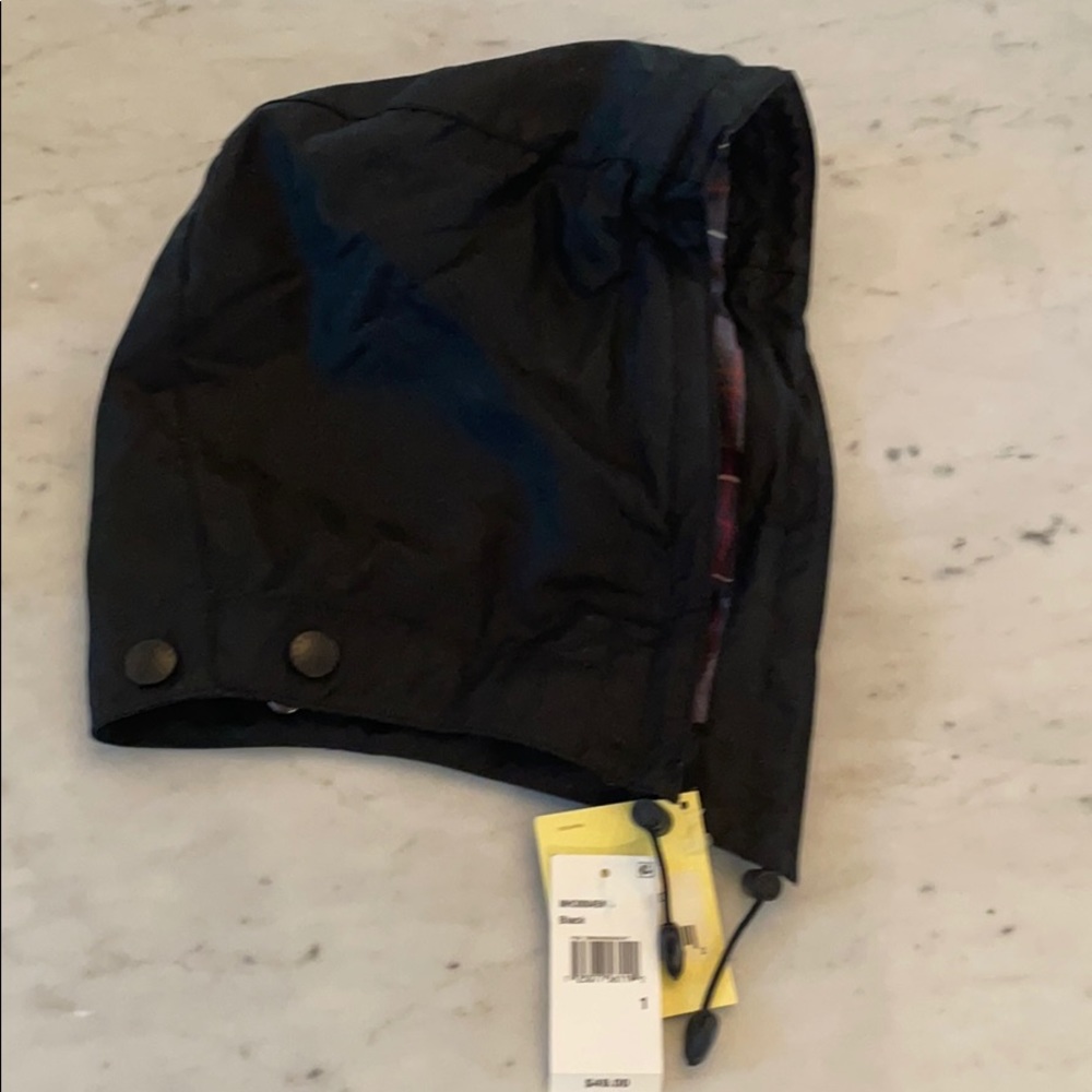 Barbour waxed cotton hood